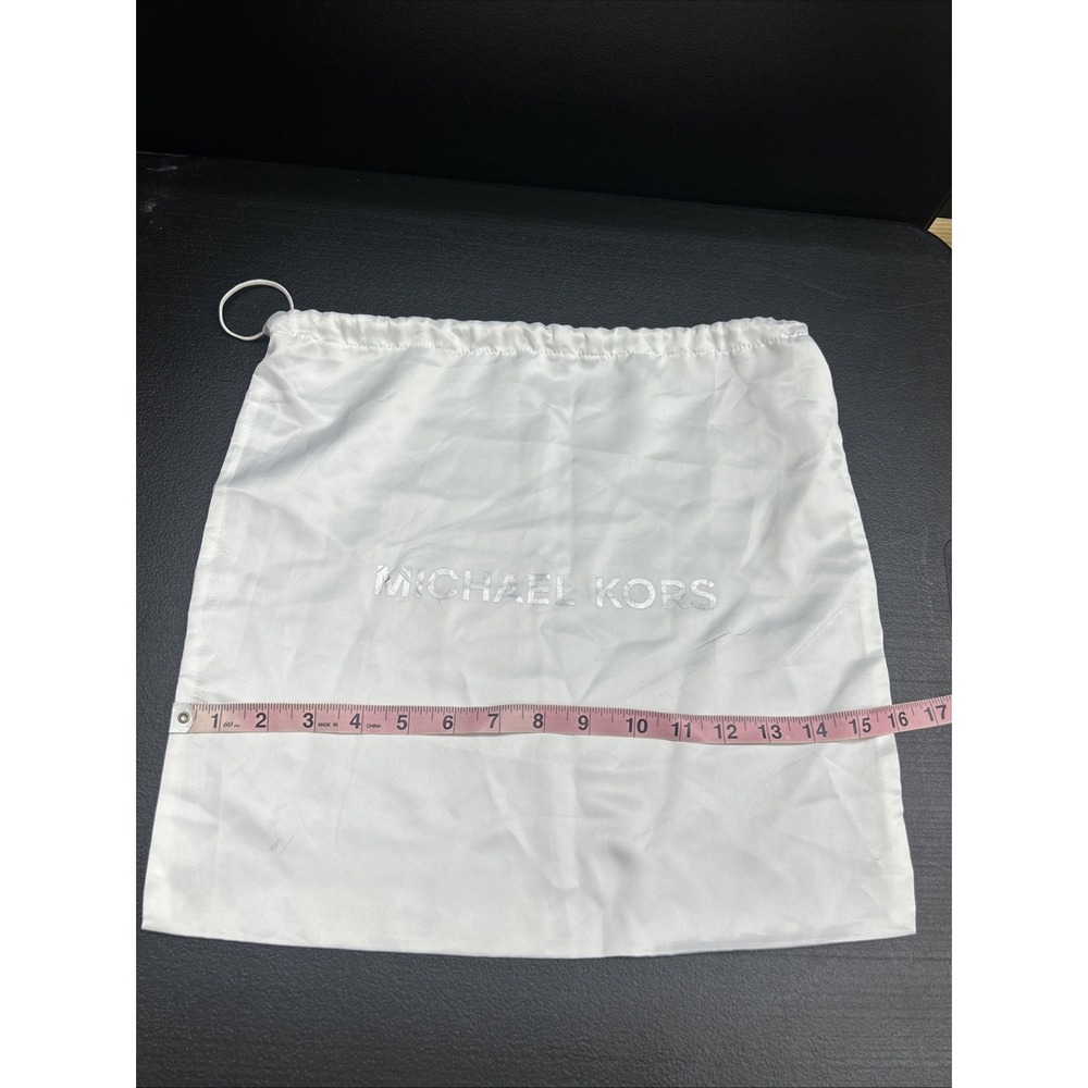 Michael Kors Logo White Satin Drawstring Cover Dust Bag 16x15 (1710)